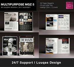 indesign模板－商业杂志：Multitpurpose Magazine 5